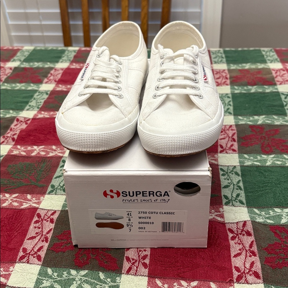 LIKE NEW SUPERGA COTU CLASSIC CANVAS SNEAKERS 2750 Size 41 -Women's 9 1/2